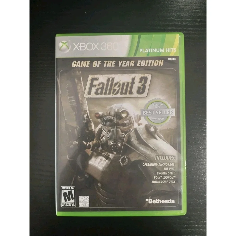 Fallout 3 Game of the Year Edition Xbox 360 Platinum Hits Bethesda RPG Poster